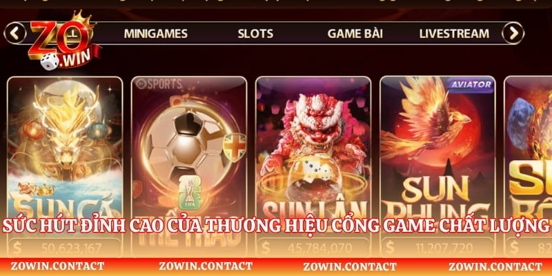 Sức hút đỉnh cao của thương hiệu cổng game chất lượng