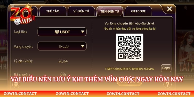 Vài điều nên lưu ý khi thêm vốn cược ngay hôm nay